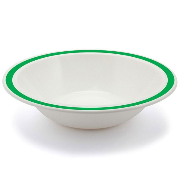 17cm/400ml Polycarbonate Bowls With Coloured Rim