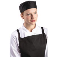 Black Polycotton Chef Skull Cap, Small/56cm