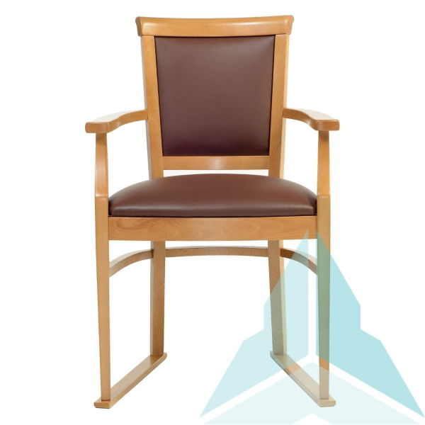 Kinley Dining Chair with Skis in Zest Mushroom