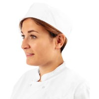 White Polycotton Chef Skull Caps