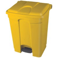 70 Litre Step-On Pedal Bin, Yellow Body, Yellow Lid