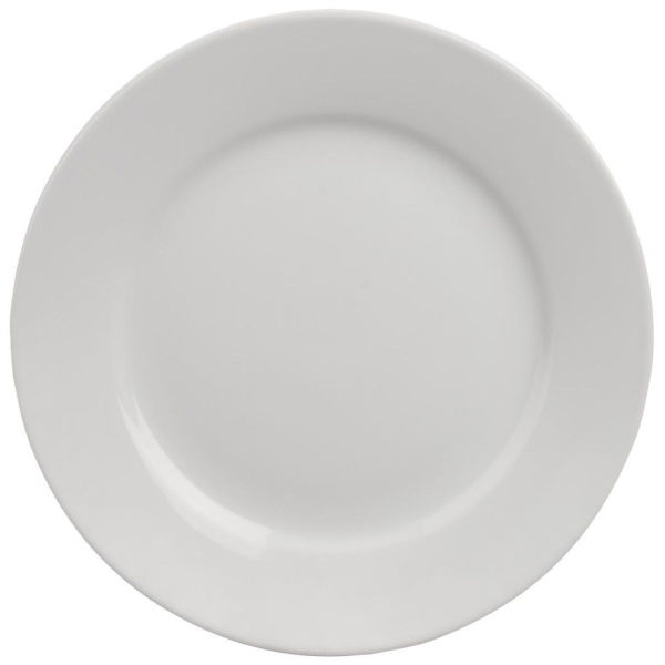 Athena White Wide Rim Plates