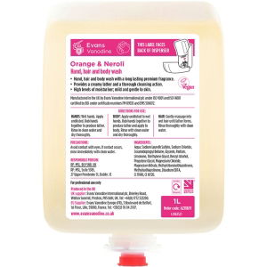 Evolve Orange & Neroli Hand Hair & Body Wash, 6x1 Litre