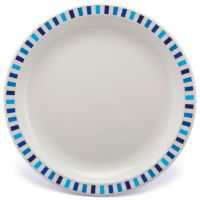 17cm Polycarbonate Plates With Patterned Rim