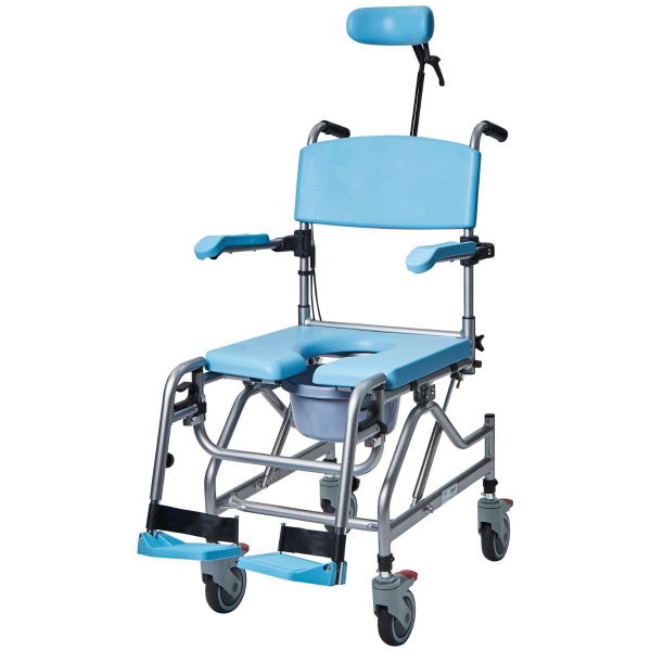 Tilt-In-Space Commode & Shower Chair, Adjustable Height