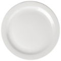 Athena White Narrow Rim Plates