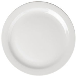 Athena White Narrow Rim Plates