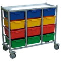 Combi Laundry Cart, 12 Trays