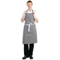 Check Apron, Black/White