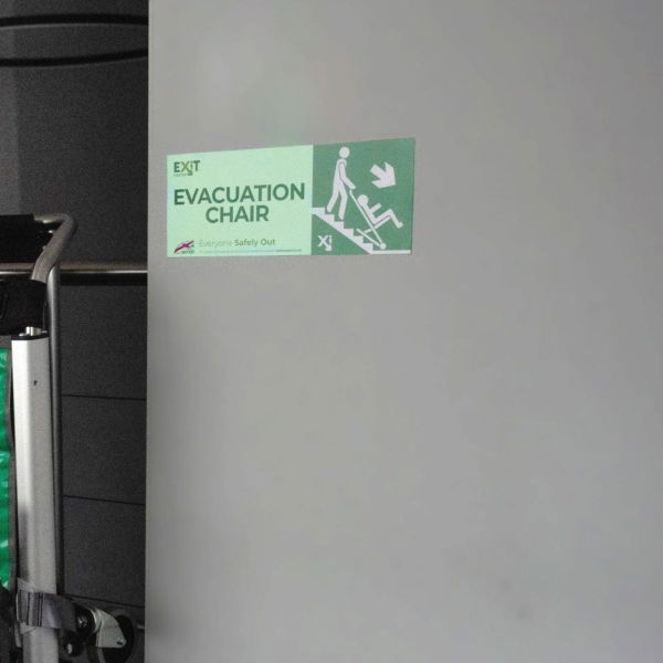 Evacuation Chair Wall Sign