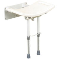 Wall Mounted Shower Seat With Support Legs