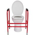 Red Portable Toilet Surround, Adjustable Height