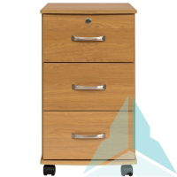 Argyle 3 Drawer Bedside Cabinet, Medium Oak