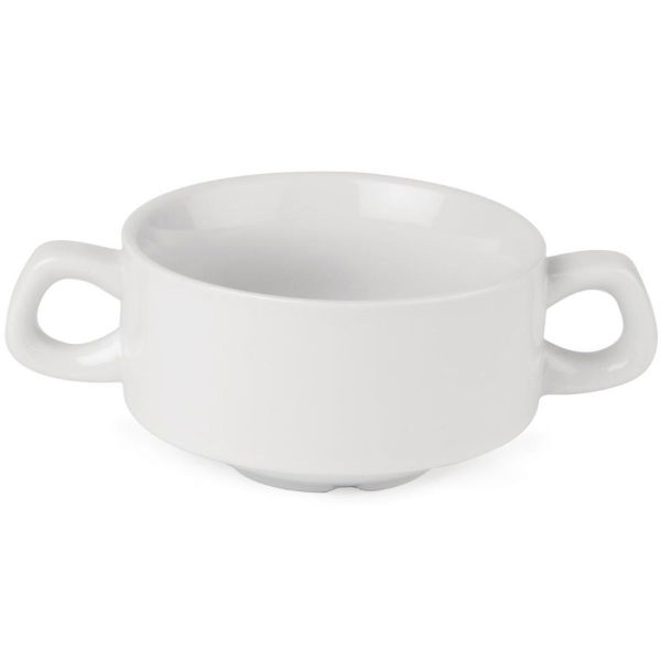 Athena White Stacking Soup Bowls, 16cm/290ml