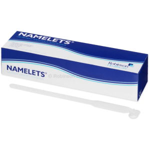 White Adult Namelet Wrist Bands, Write On