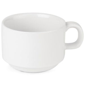 Athena White Stacking Cups, 200ml