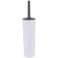 White Closed Toilet Brush & Holder