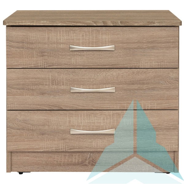 Fernlee 3 Drawer Chest, Grey Oak