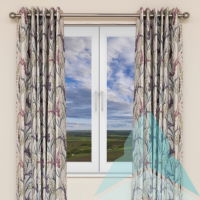 Casper Heather Curtains - 220cm wide x 160cm long