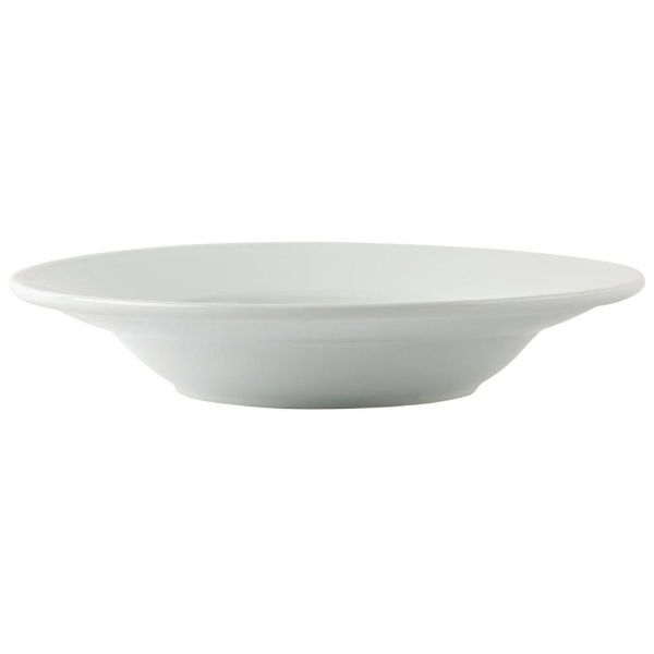 Athena White Rimmed Soup Bowls, 23cm/210ml