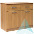 Cheviot 2 Drawer & Door Sideboard, Medium Oak