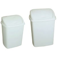 25 Litre White Swing Top Bin