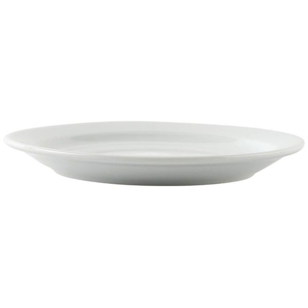 Athena White Narrow Rim Plates