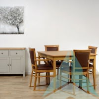 Kinley Dining Chair with Skis in Zest Mushroom