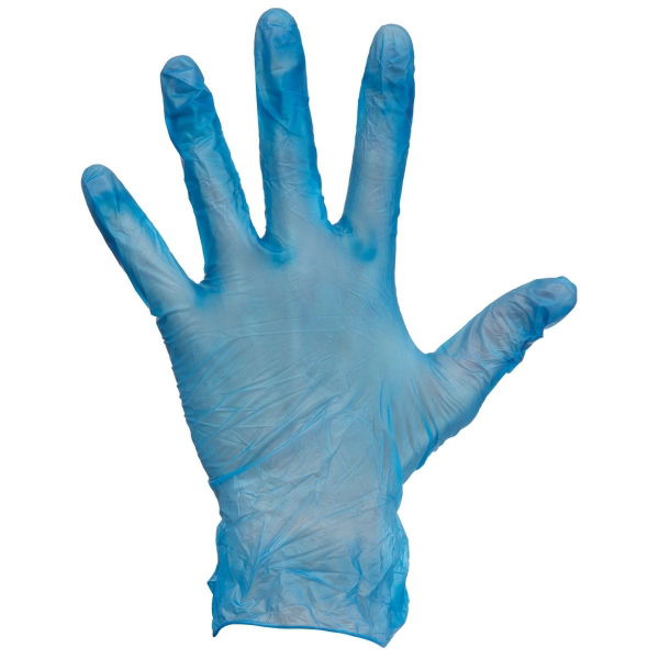 Vinyl Blue Powder Free Gloves