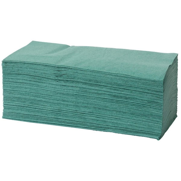 1 Ply Green Interfold Hand Towels