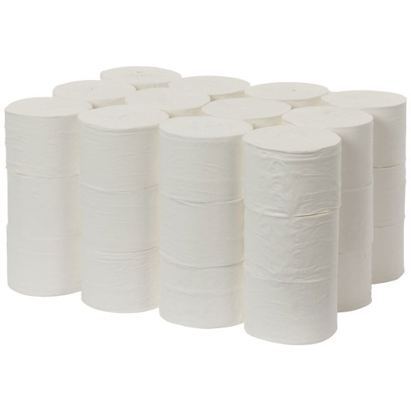 2 Ply White Compact Coreless Toilet Rolls