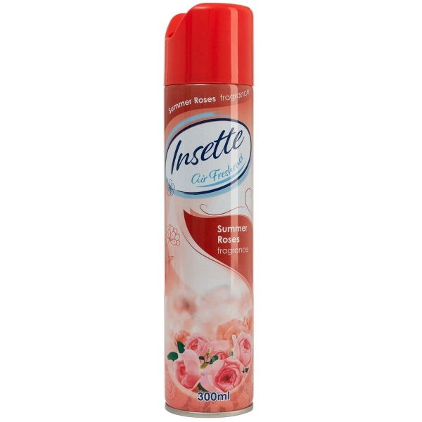 Insette 2-in-1 Air Freshener, 300ml, Summer Roses