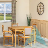 Kinley Dining Chair With Skis in Zest Cobble, Oak