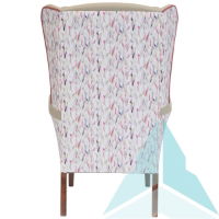 Ashford Armchair in Zest Putty with Balsam Thistle and Zest Cherry Piping