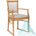 Kinley Dining Chair With Skis in Zest Cobble & Kibale Putty, Oak