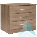 Fernlee 3 Drawer Chest, Grey Oak