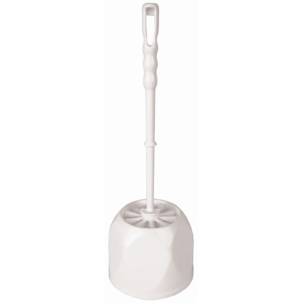 White Open Toilet Brush & Holder