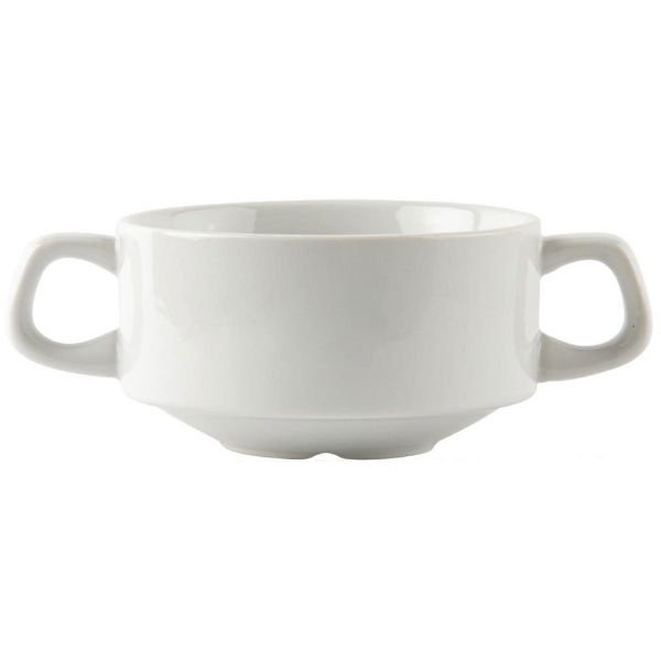 Athena White Stacking Soup Bowls, 16cm/290ml